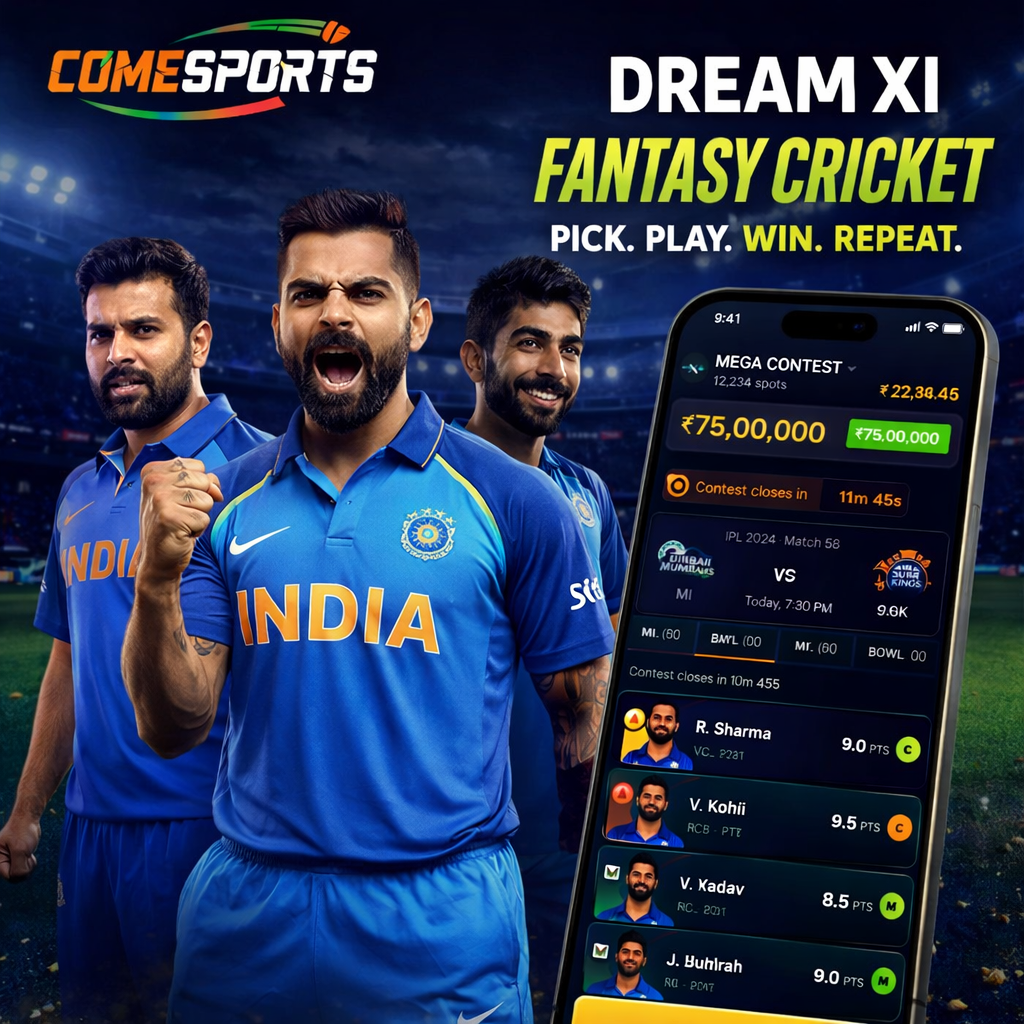 Cricket APK Download fantasy cricket and India team visual