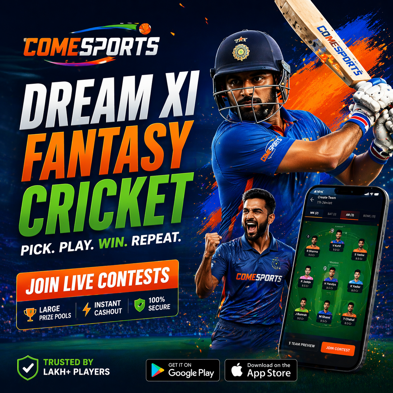 Cricket APK Download fantasy sports main visual
